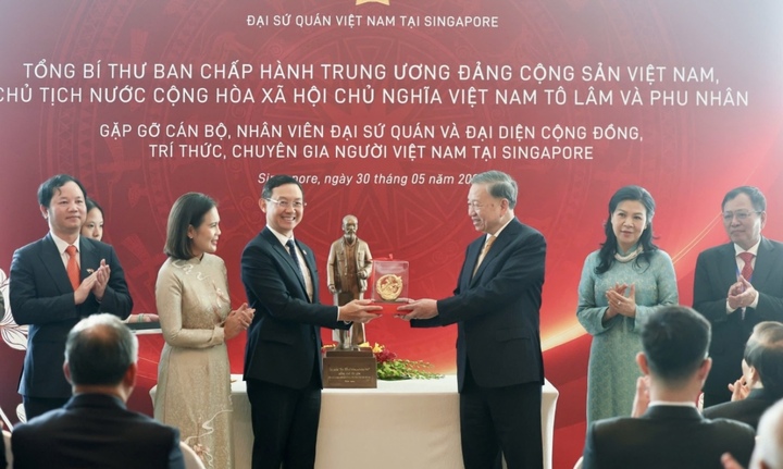 Tổng Bí thư, Chủ tịch nước Tô Lâm gặp cộng đồng người Việt Nam tại Singapore