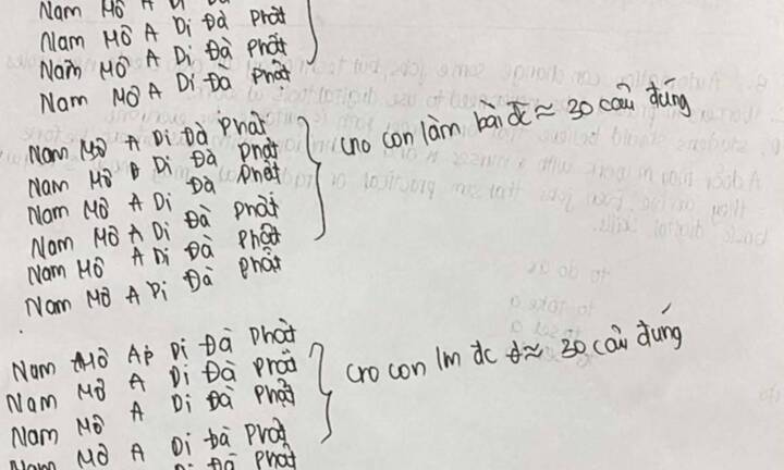 Tờ giấy nháp 'cầu điểm cao' gây chú ý của sĩ tử thi vào lớp 10