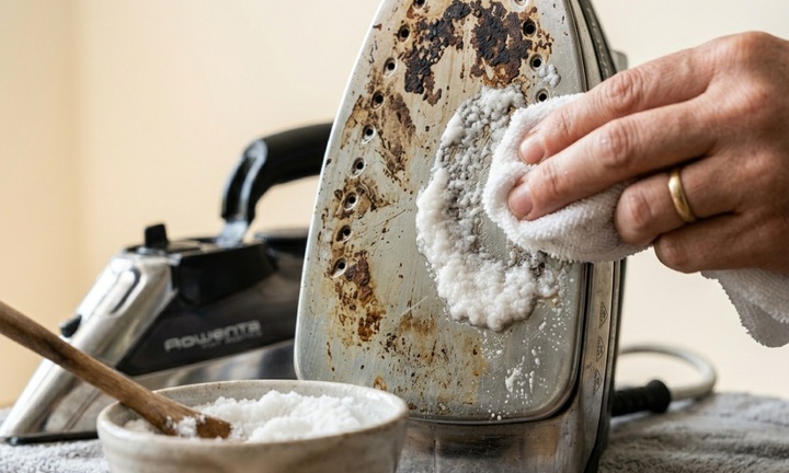 Mẹo làm sạch bàn ủi bị cháy, bám đen