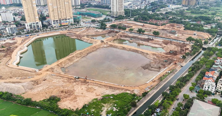 Loạt hồ điều hòa ở Hà Nội dần lộ diện trước mùa mưa