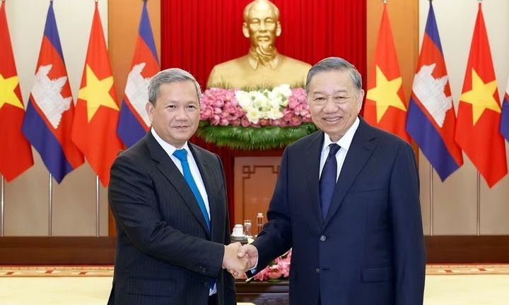 Tổng Bí thư, Chủ tịch nước Tô Lâm tiếp Thủ tướng Campuchia Hun Manet