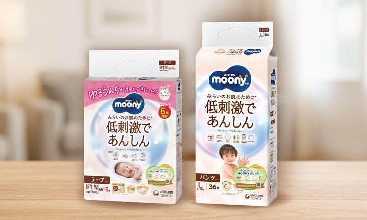 Moony Dịu Nhẹ: Trọn bộ tã cao cấp nâng niu làn da bé từ những ngày đầu đời