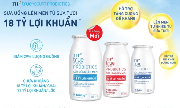 Tập đoàn TH ra mắt Sữa uống lên men hương đào tự nhiên & hương dứa tự nhiên