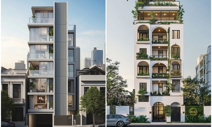 Những mẫu nhà phố 7 tầng hiện đại, mới nhất 2026