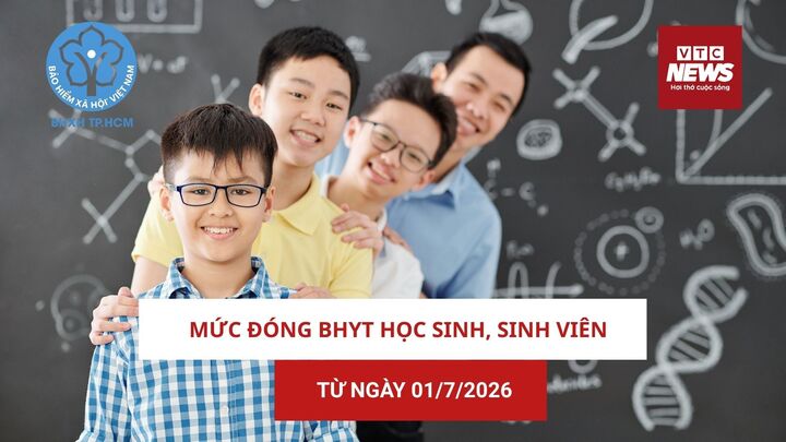 Health insurance contribution rates for students from July 1, 2026.