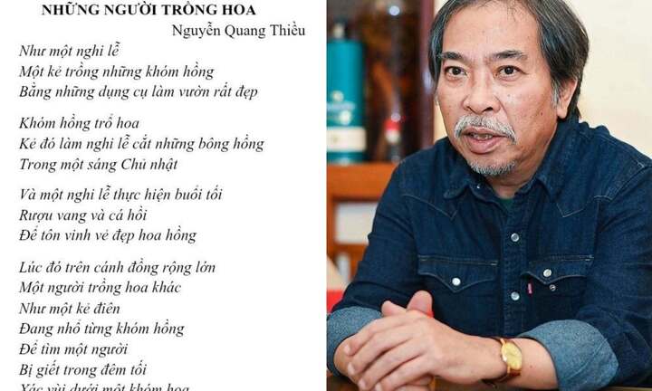 Nhà thơ Nguyễn Việt Chiến: ‘Những người trồng hoa’ là bài thơ đích thực thời hậu chiến