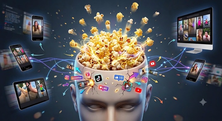 Lướt video ngắn không dứt, người trẻ đối mặt với hiện tượng ‘não bỏng ngô’