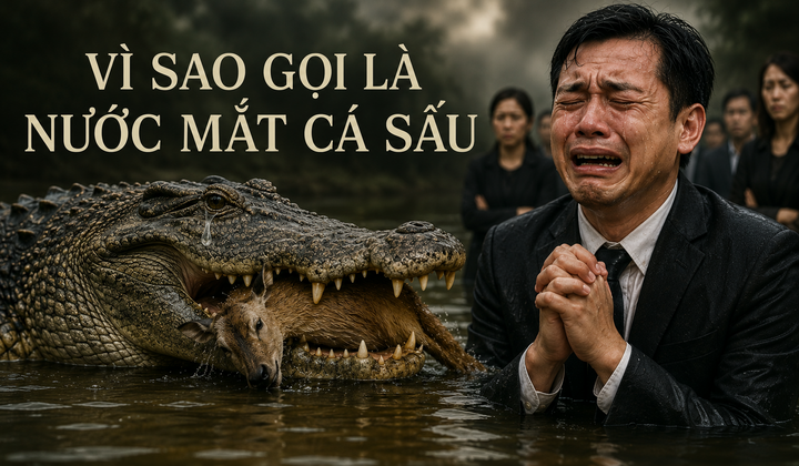 Vì sao gọi là 'nước mắt cá sấu'? 