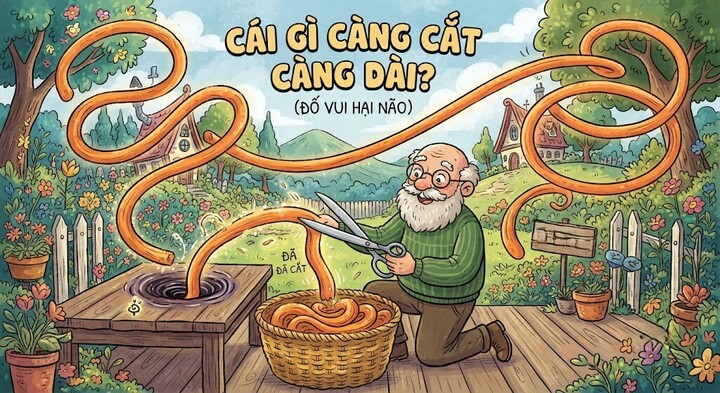 Cái gì càng cắt càng dài?
