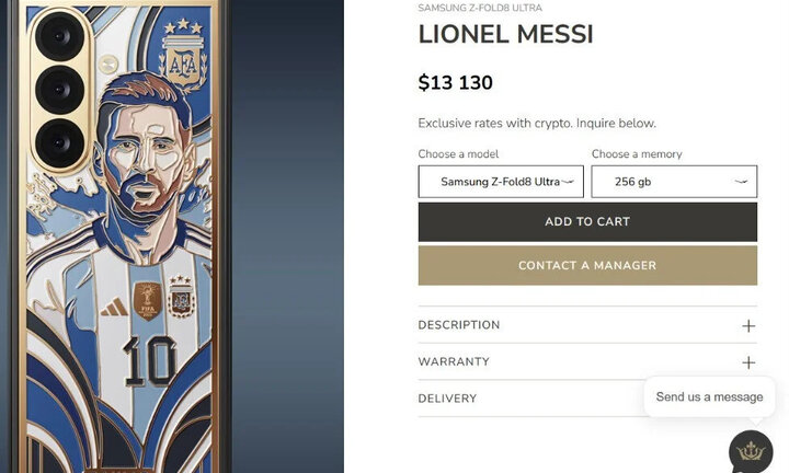 Galaxy Z Fold 8 Ultra 'Lionel Messi' giá hơn 330 triệu đồng
