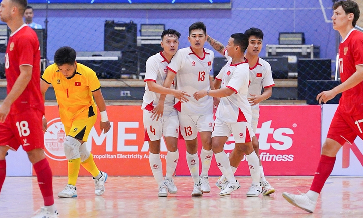 Futsal Việt Nam cầm hòa Nga trong trận giao hữu