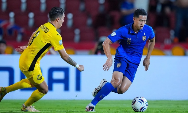 Thái Lan đánh bại Malaysia, giành ngôi đầu bảng B ASEAN Cup 2026