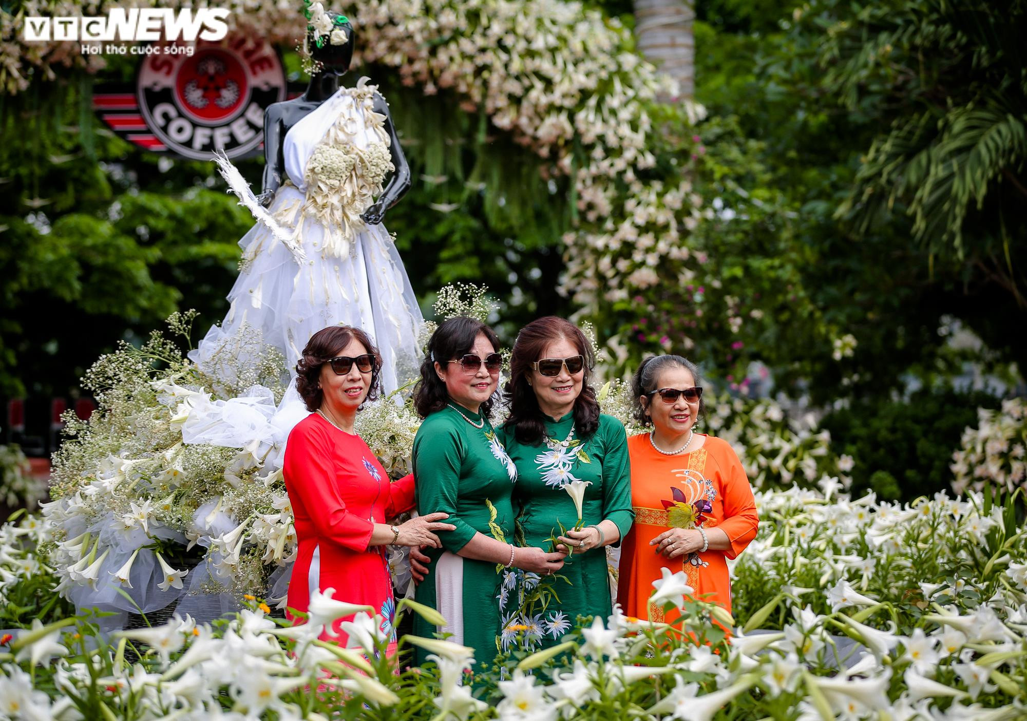 Nghìn bông hoa bách hợp khoe sắc trắng tinh khôi trên phố Hà Nội - 8