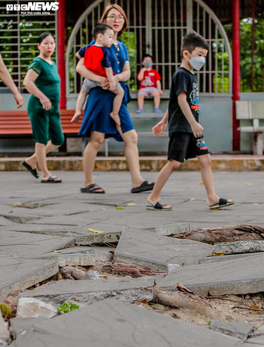 Ảnh: Hai công viên nổi tiếng Hà Nội xuống cấp, 'bẫy' người đến vui chơi - 3