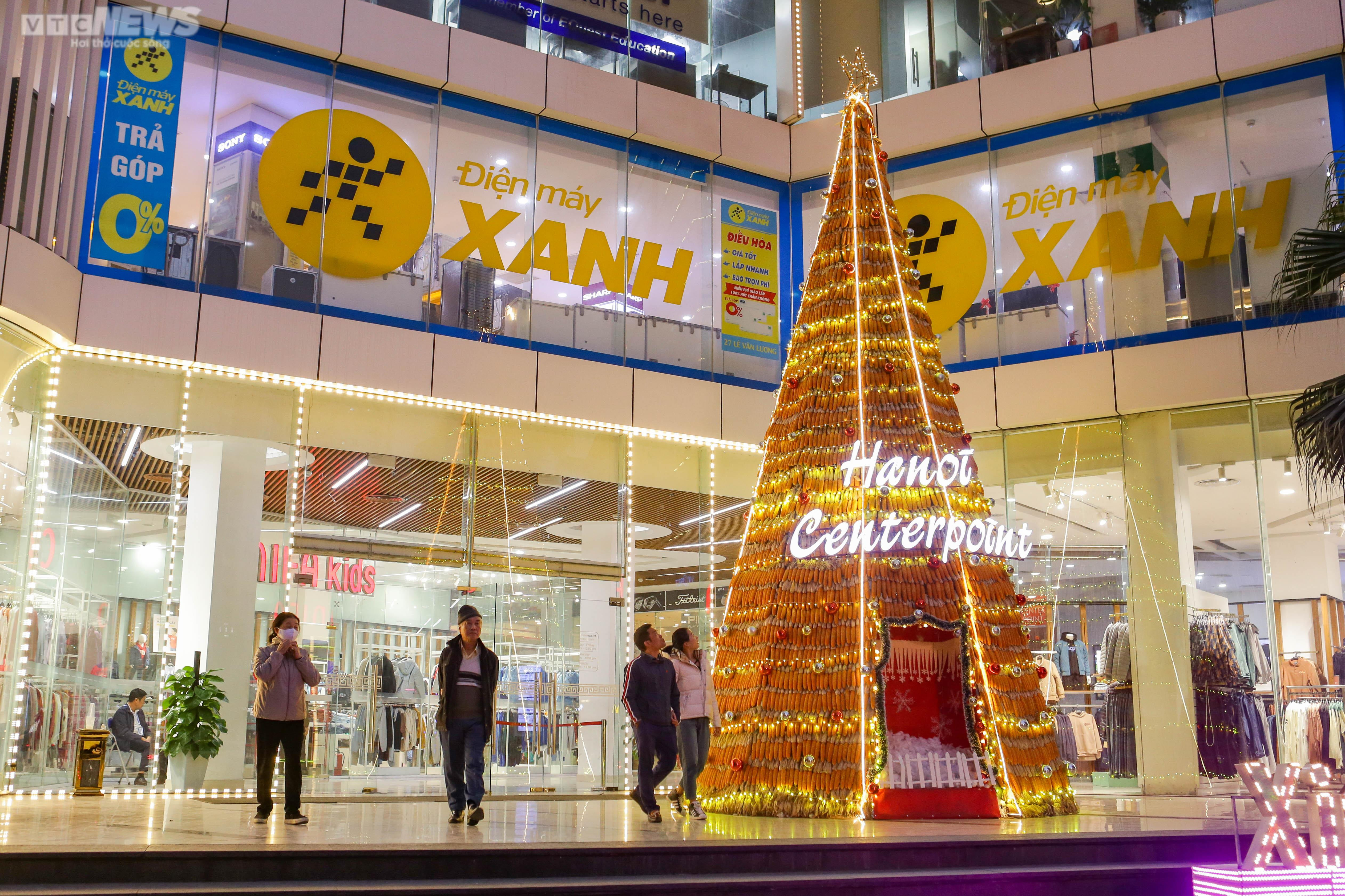 Độc đáo cây thông Noel vàng ruộm làm từ 8.000 bắp ngô - 1