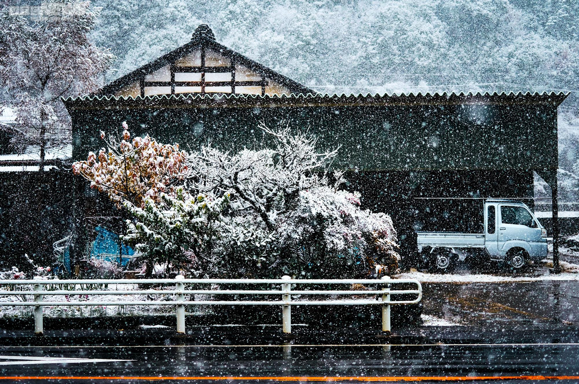 Tuyết đầu mùa trắng xoá miền trung du Nhật Bản - 4