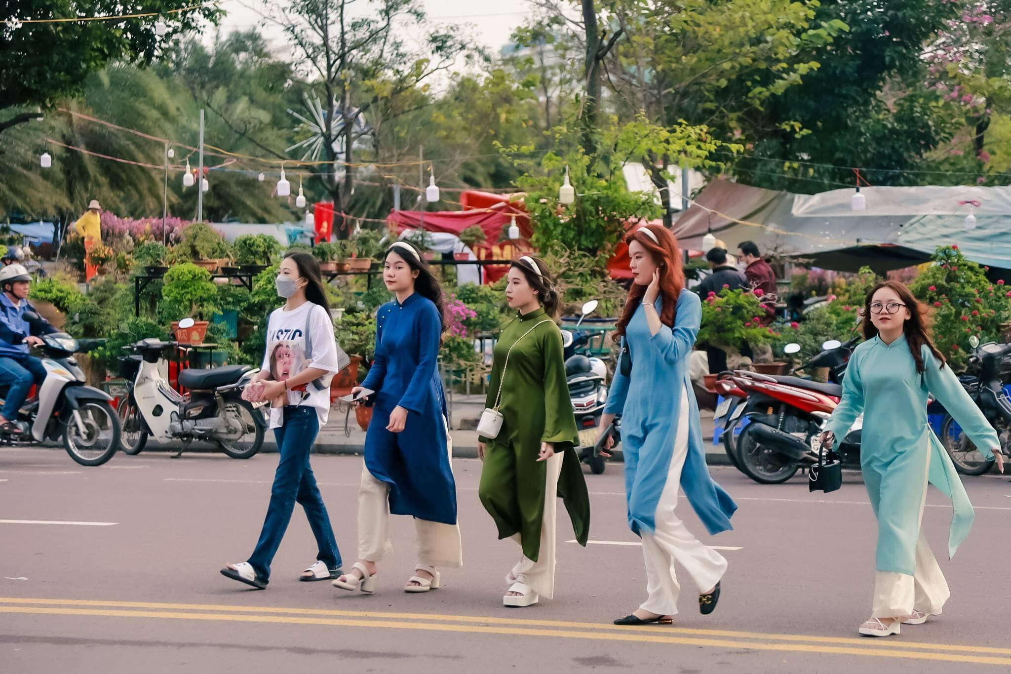 Bình Định: Mai đào khoe sắc thắm, thiếu nữ tỏa xuân thì - 3