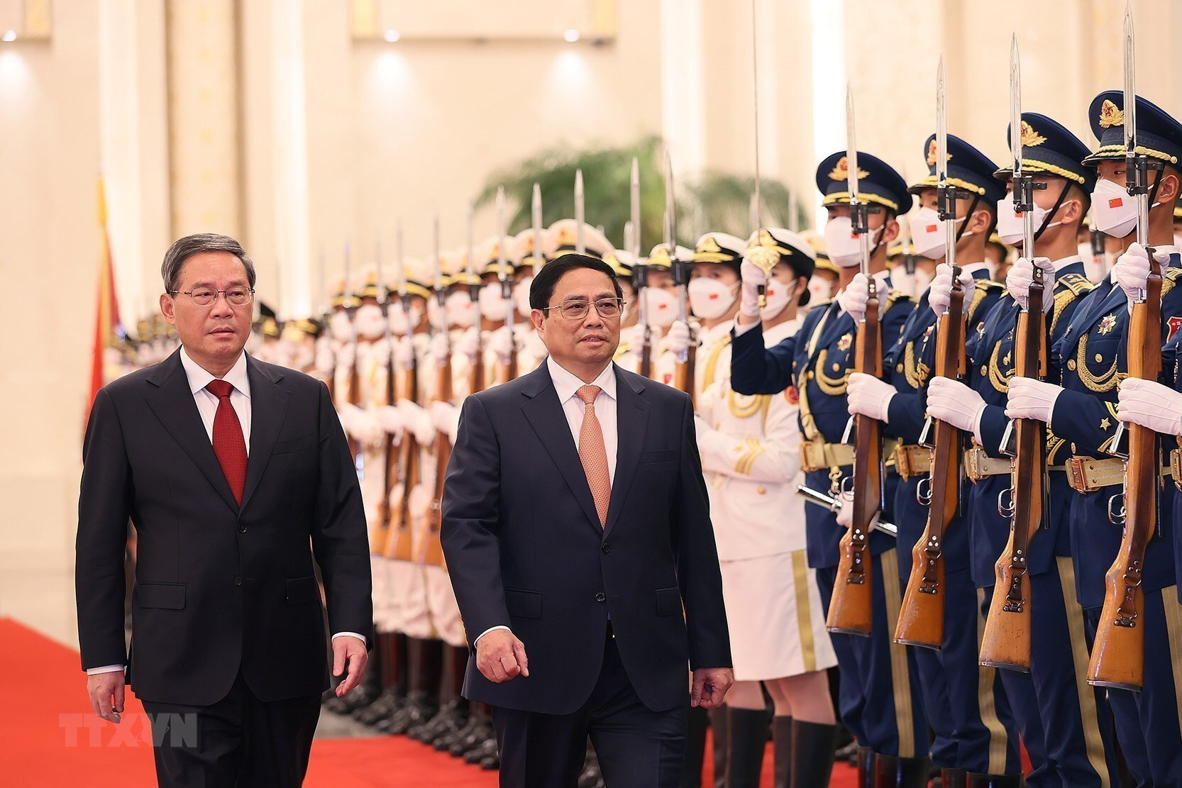 Hình ảnh lễ đón Thủ tướng Phạm Minh Chính thăm chính thức Trung Quốc - 3
