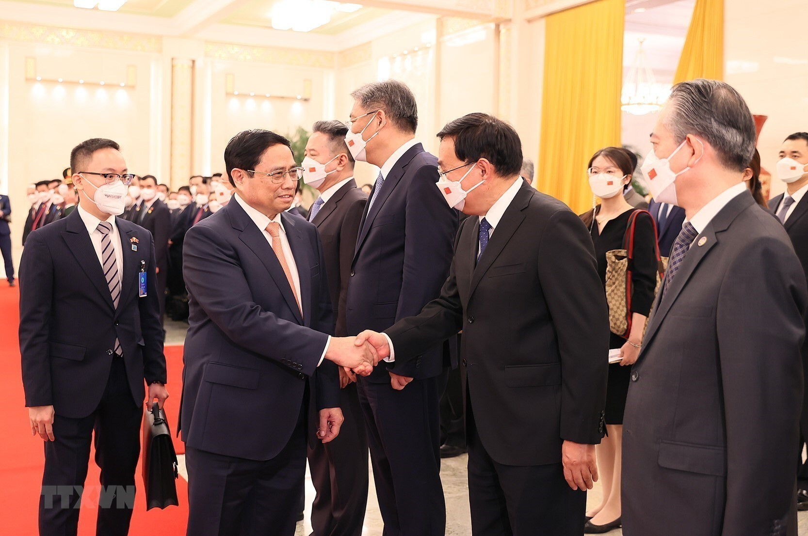 Hình ảnh lễ đón Thủ tướng Phạm Minh Chính thăm chính thức Trung Quốc - 7