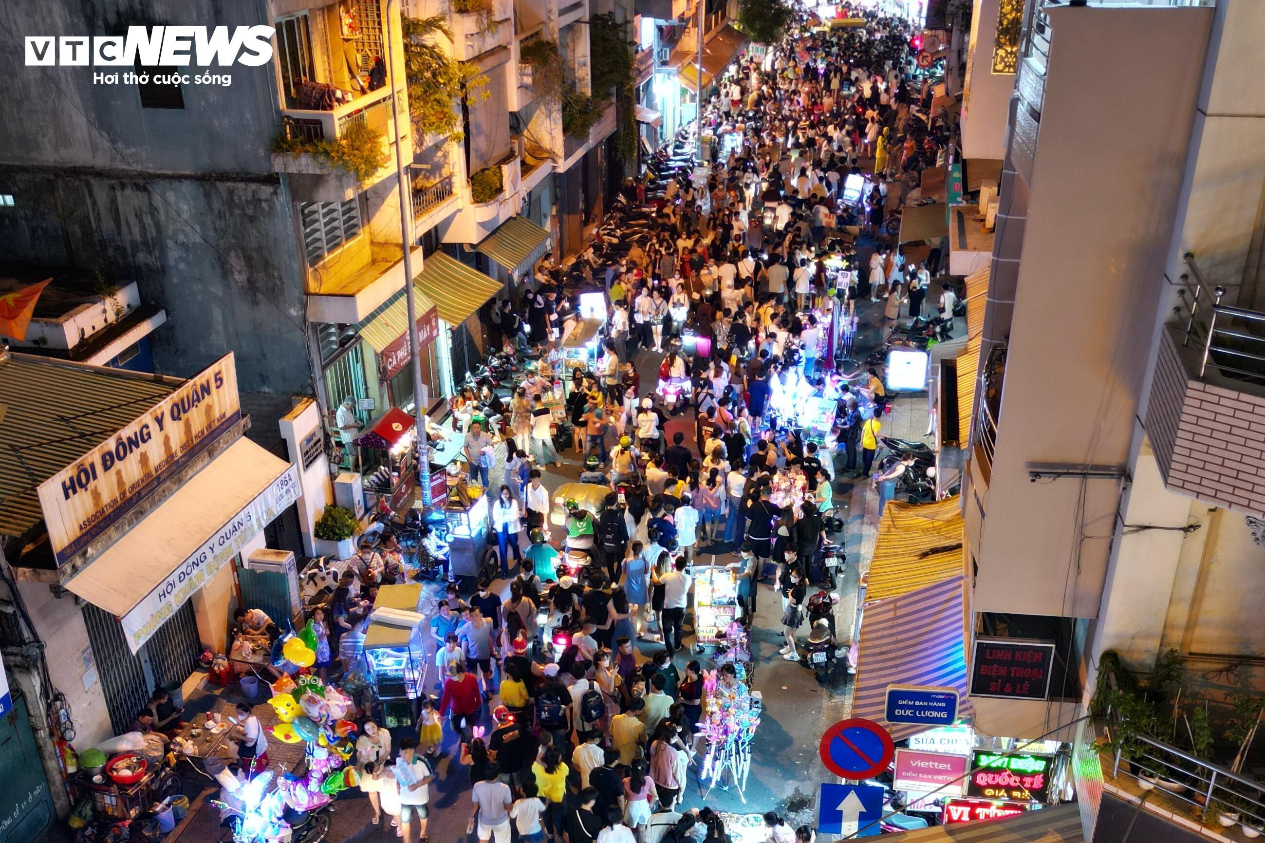 Phố lồng đèn ở TP.HCM nhộn nhịp người đi chơi Trung thu - 1