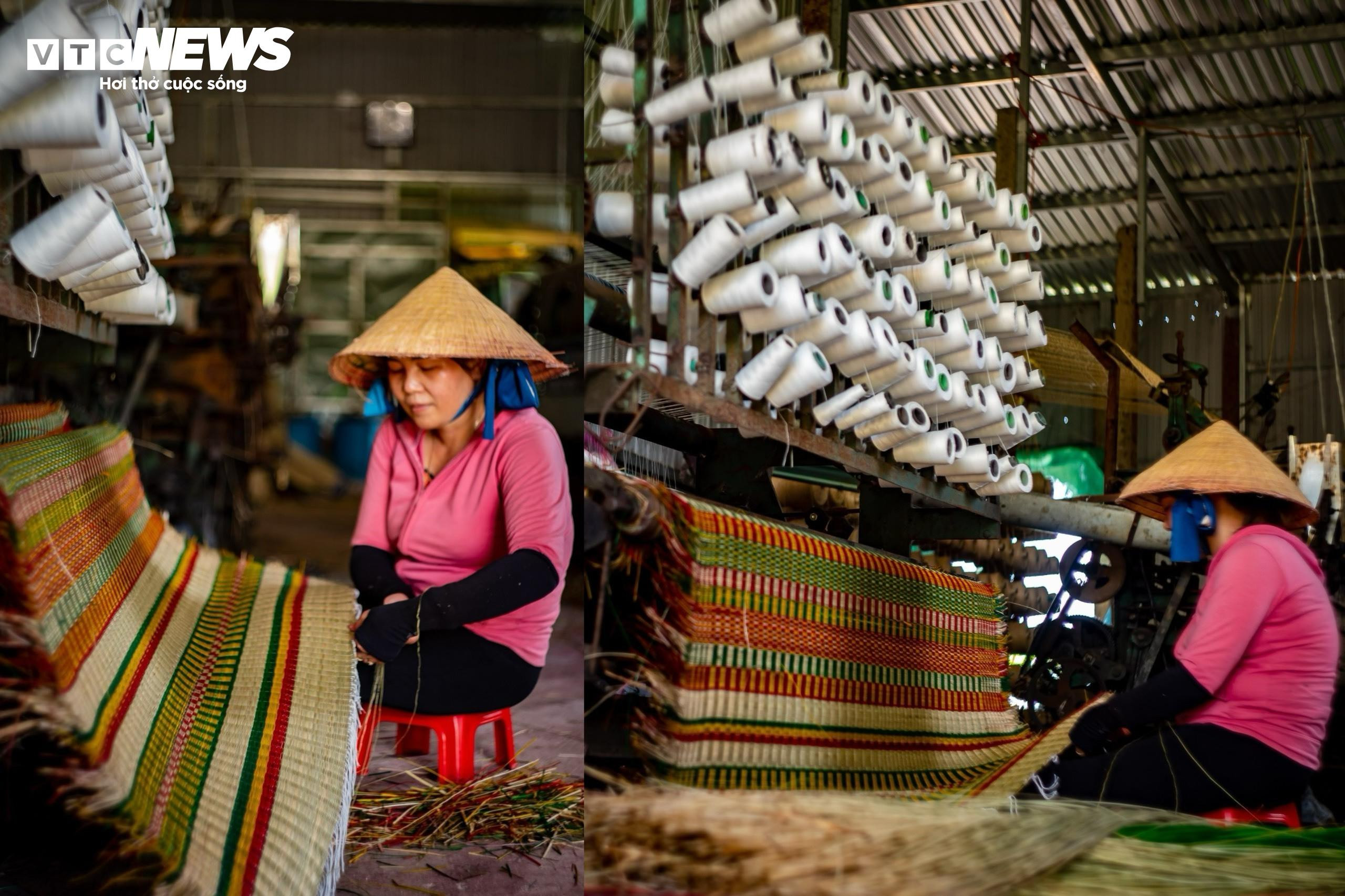 Nụ cười 'tỏa nắng' của những người phụ nữ giữ chiếu cói Phú Tân mãi tươi màu - 1