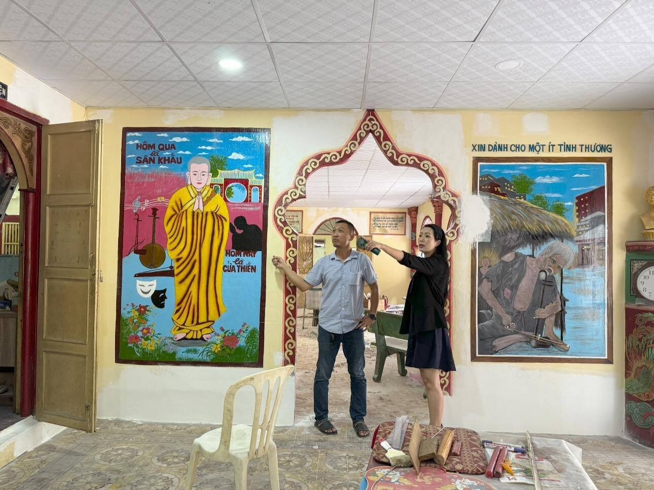 Chùa Nghệ sĩ 'thay áo mới’, xin người viếng thăm để lại đau thương phiền não - 14