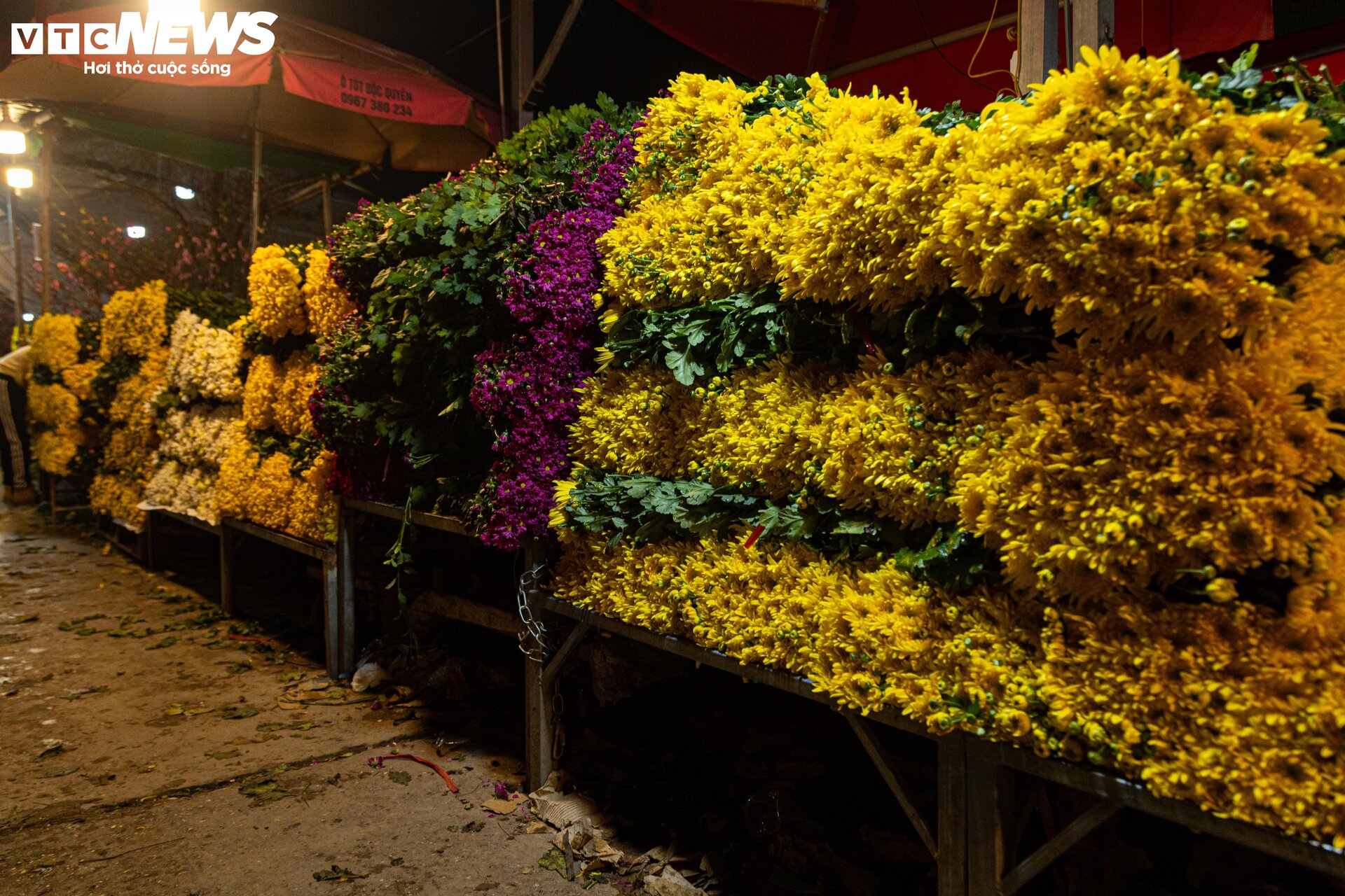Chợ hoa Hà Nội đông nghẹt ngày giáp Tết, tấp nập mua bán suốt đêm - 10
