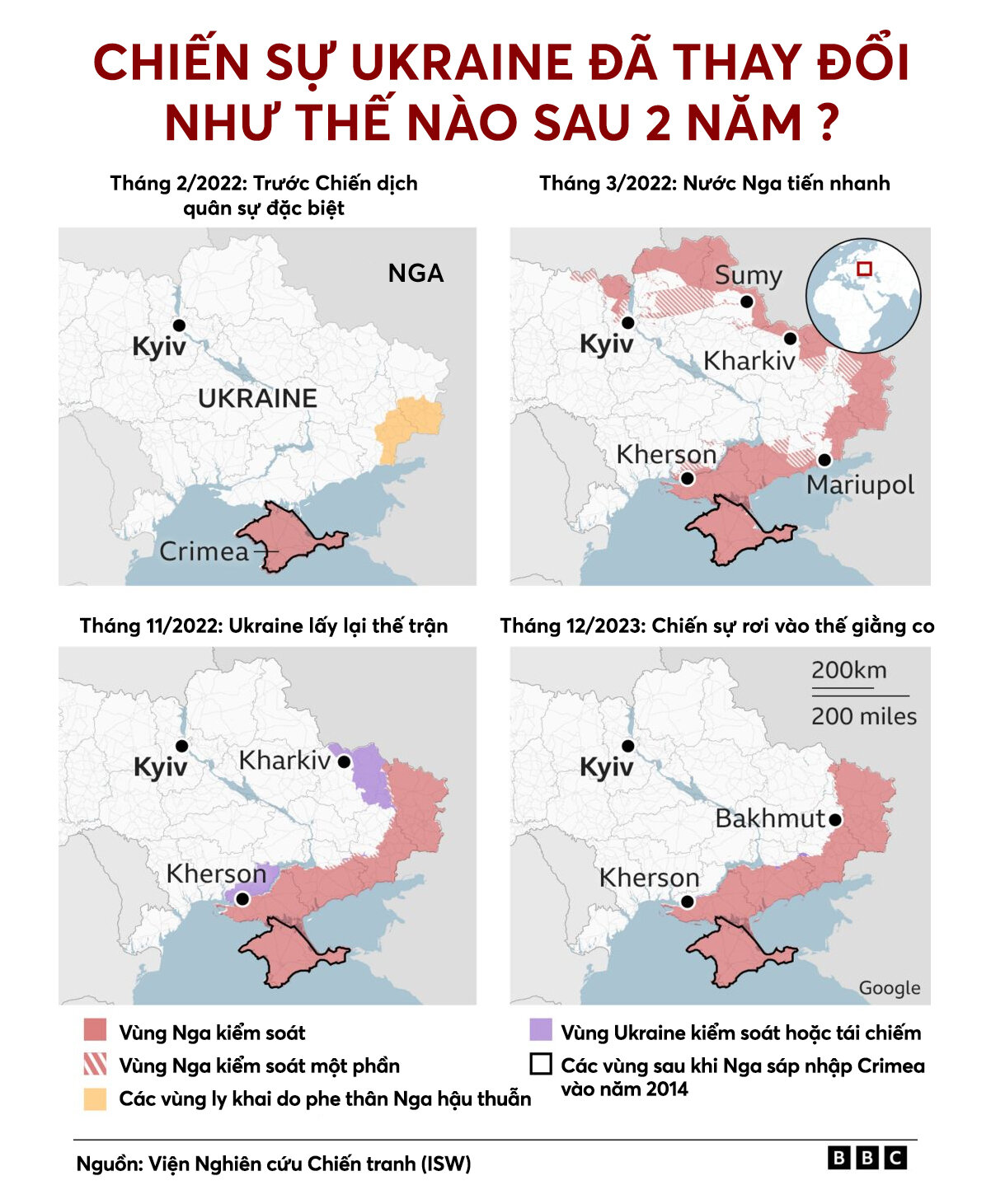 Xung đột ở Ukraine thay đổi thế nào sau hai năm? - 1