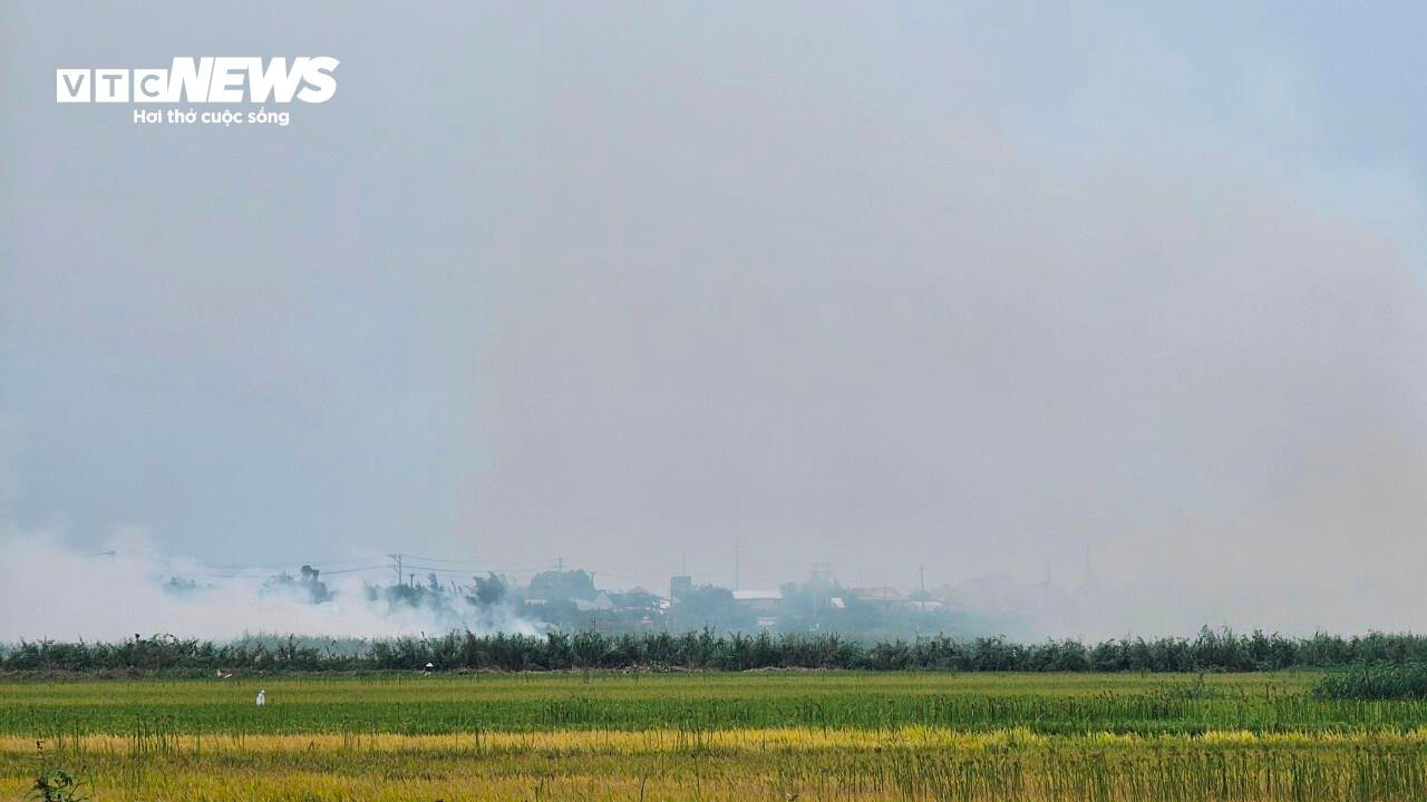 Dân đua nhau đốt rơm rạ dưới đồng, khói tấn công thành phố, quốc lộ - 7