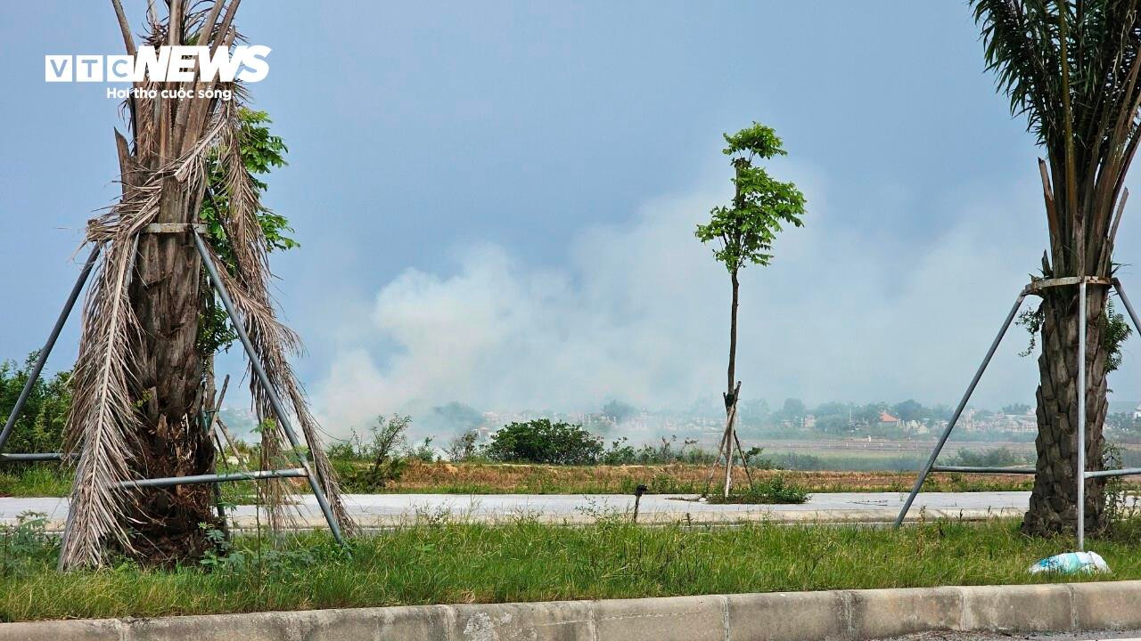 Dân đua nhau đốt rơm rạ dưới đồng, khói tấn công thành phố, quốc lộ - 9