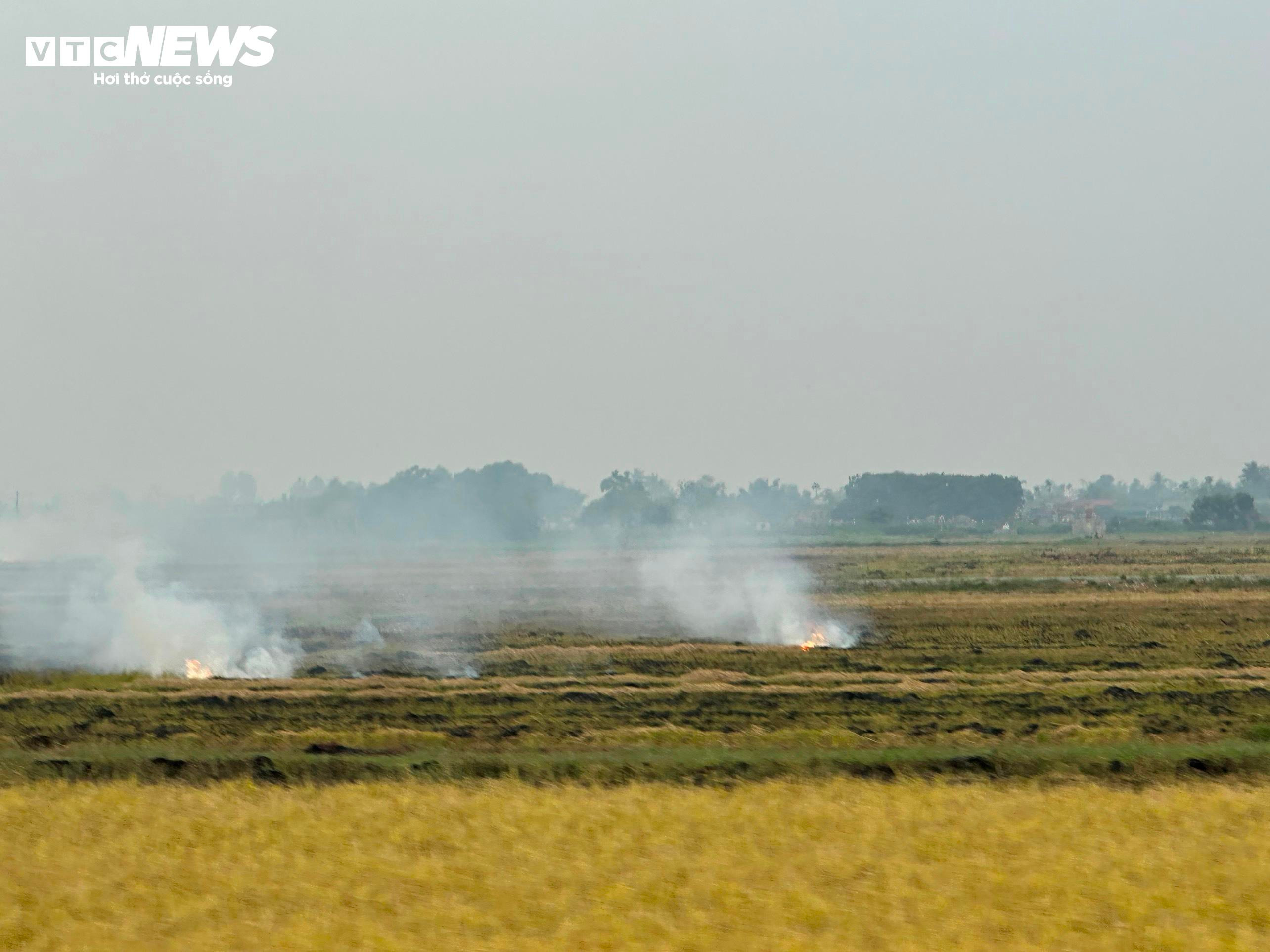 Dân đua nhau đốt rơm rạ dưới đồng, khói tấn công thành phố, quốc lộ - 3