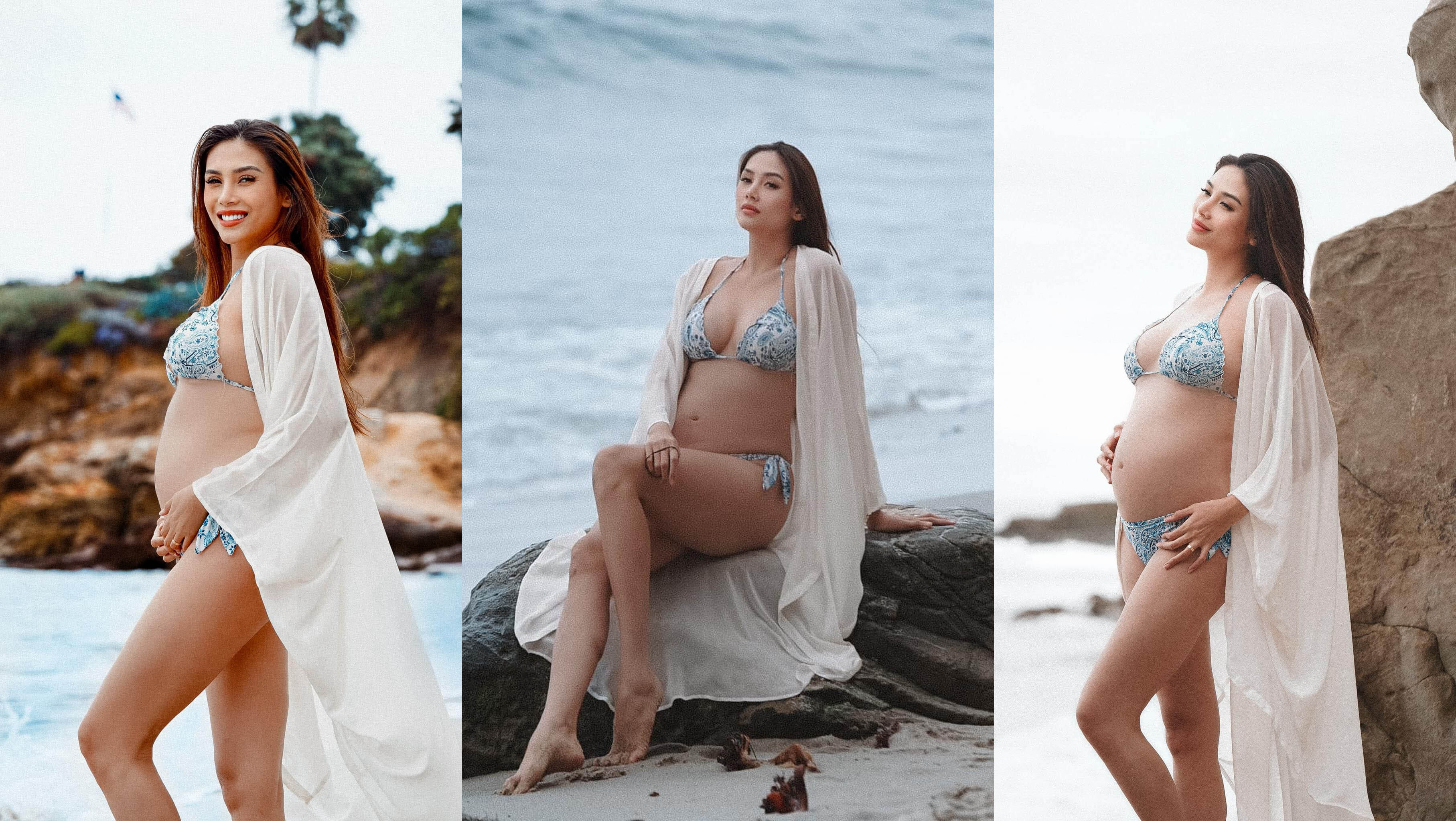 Sao Việt 24/5: Vợ chồng Lý Hải tình tứ trên biển, Võ Hoàng Yến bụng bầu gợi cảm - 2