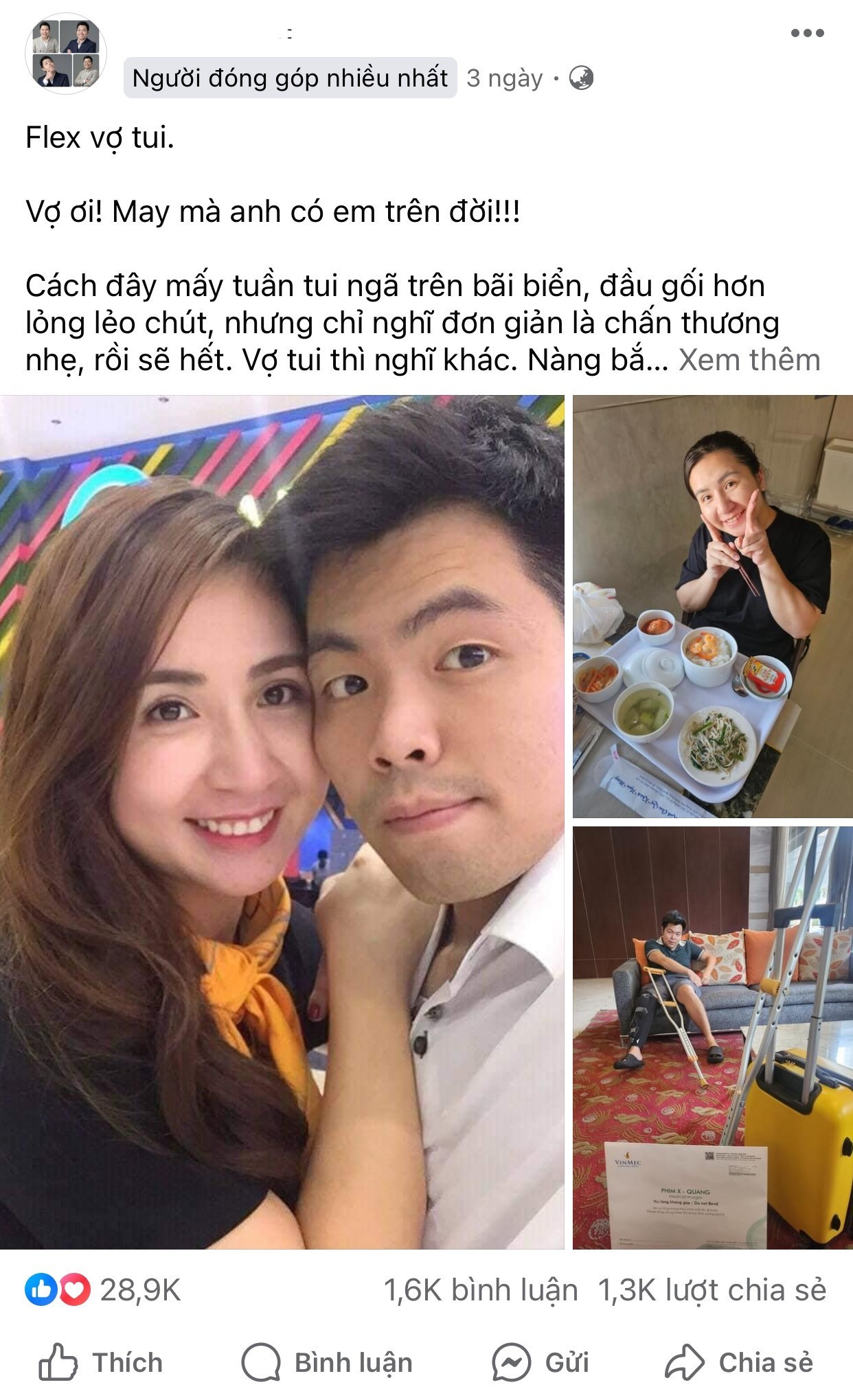 Người đàn ông TP.HCM gây sốt mạng nhờ 'flex' vợ quá dễ thương - 1