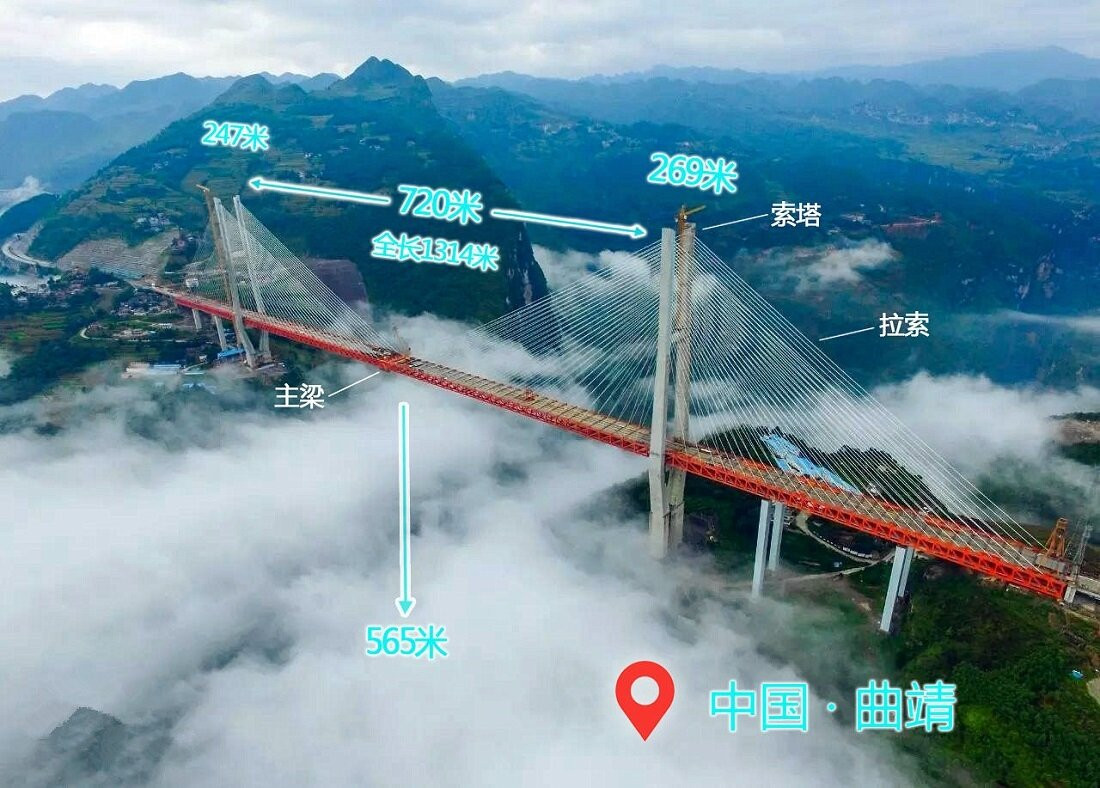 Cây cầu cao nhất thế giới ở Trung Quốc, chỉ tốn 3.500 tỷ và 3 năm xây dựng - 2