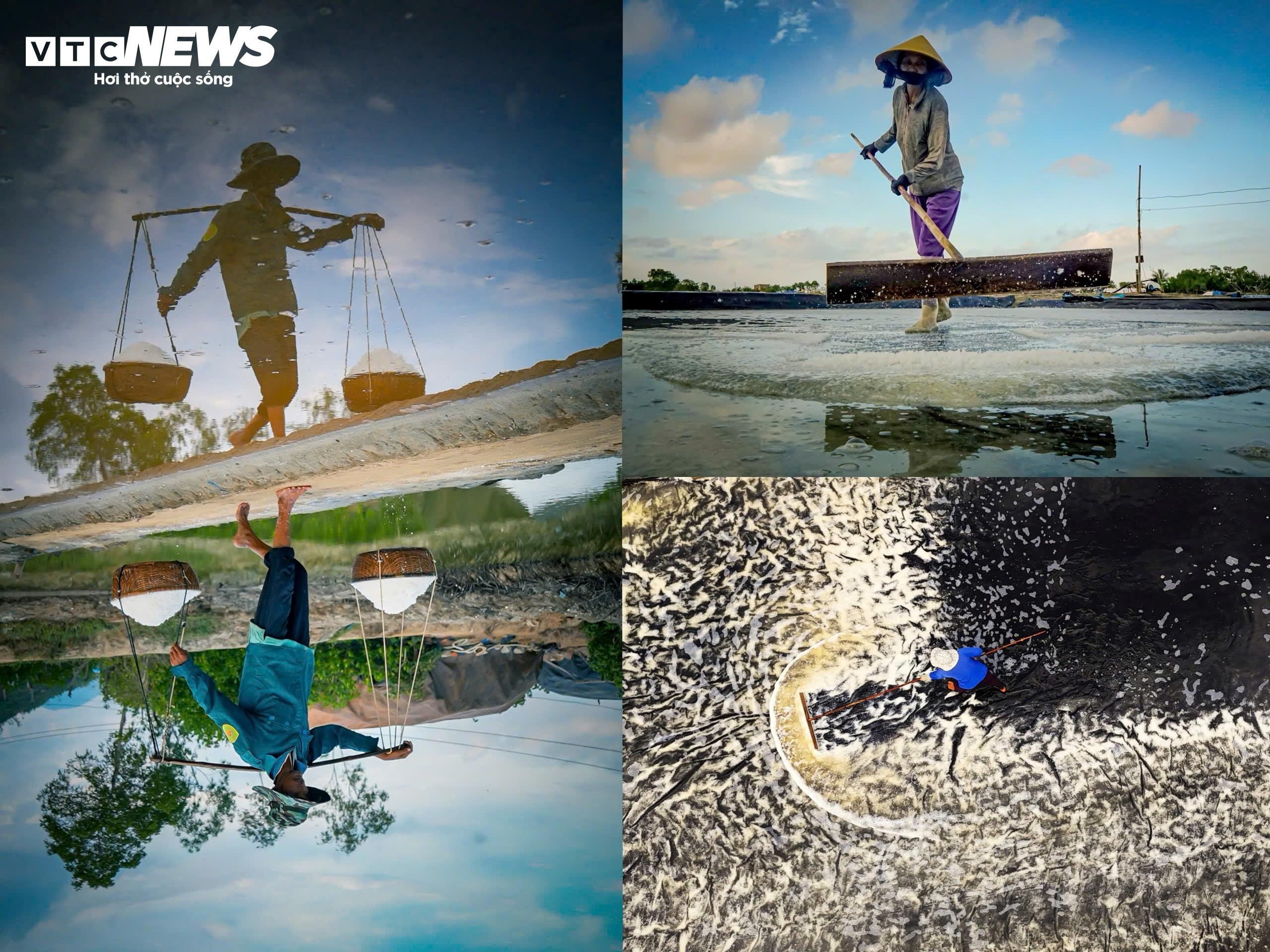 Những người 'cõng nắng' trên cánh đồng muối trắng tại Bình Định - 6