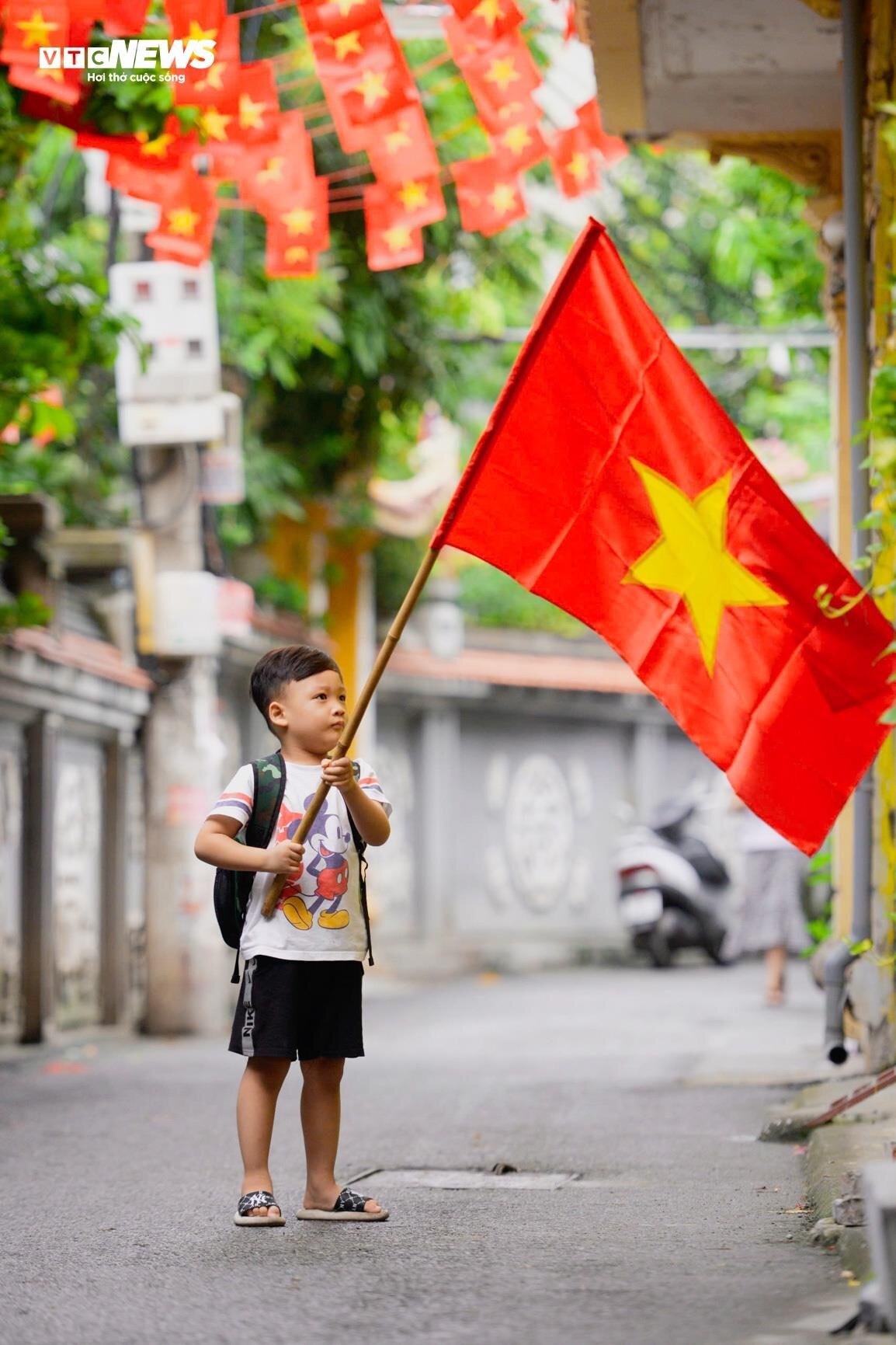 From main roads to small alleys, Hanoi is red with the sacred national ...