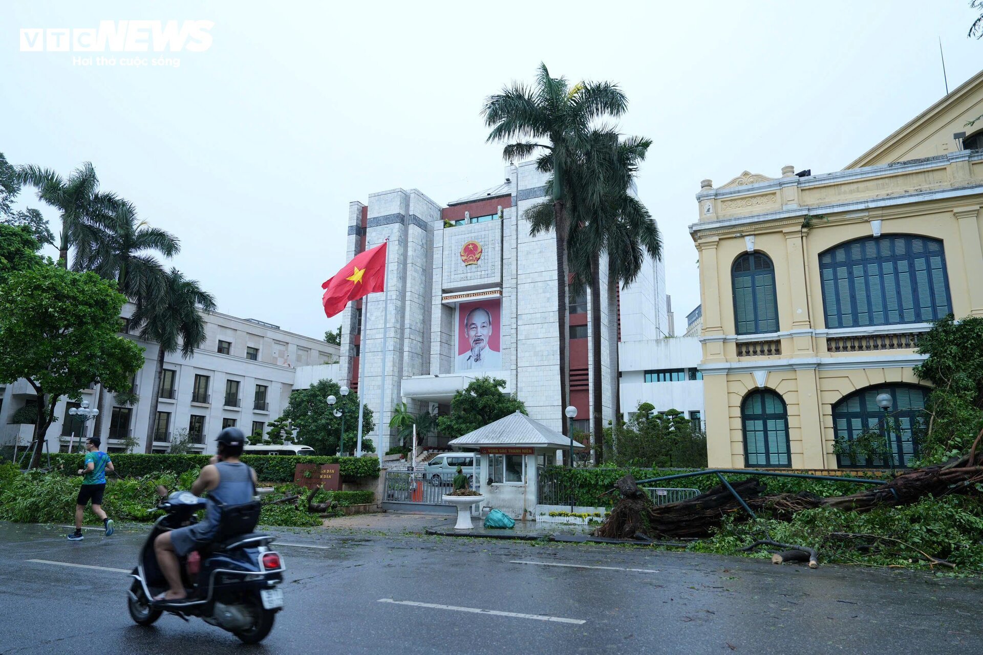 Phố phường Hà Nội tan hoang sau một đêm bão Yagi càn quét - 6