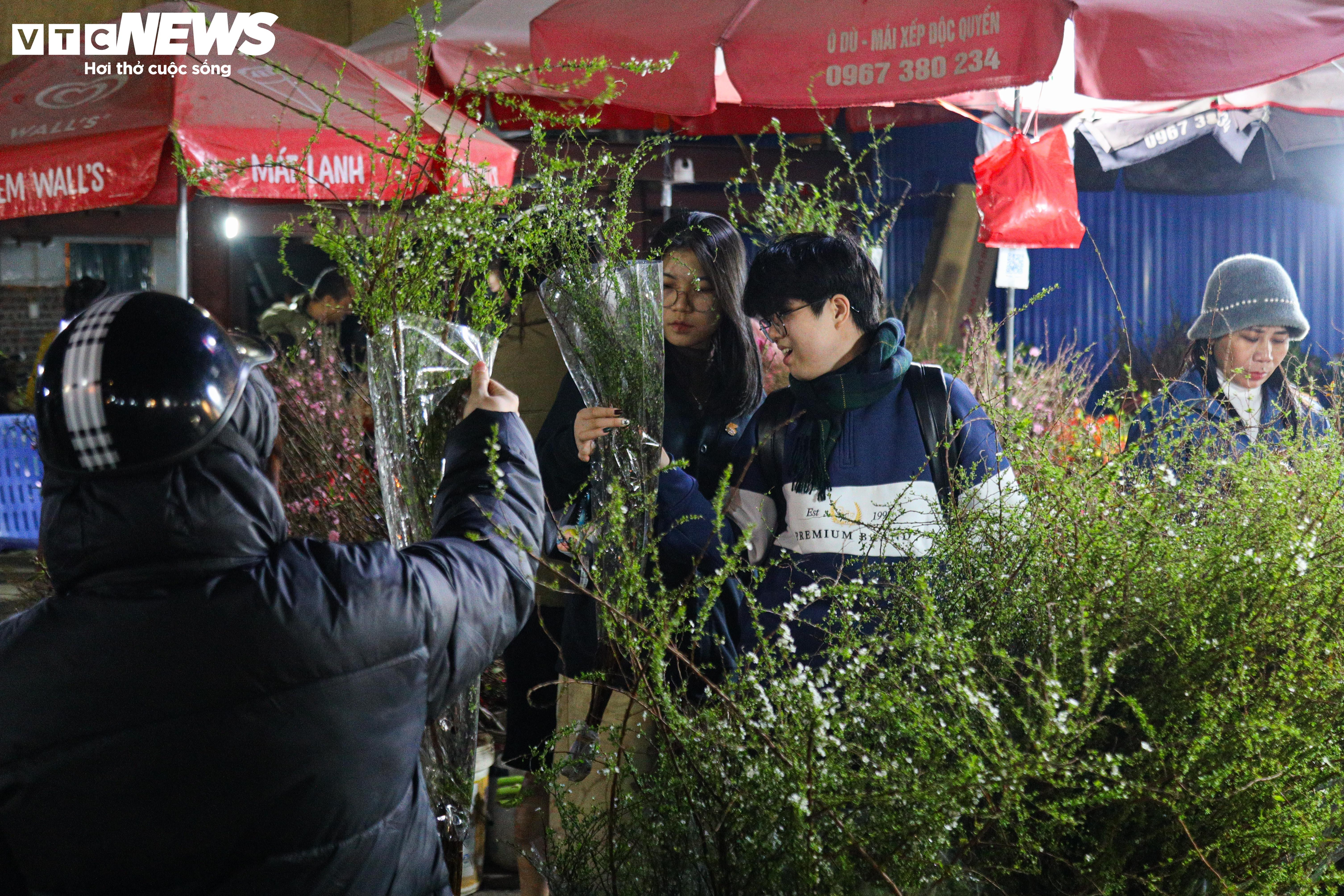 Dòng người đổ về chợ hoa đầu mối Hà Nội mua bán xuyên đêm - 5