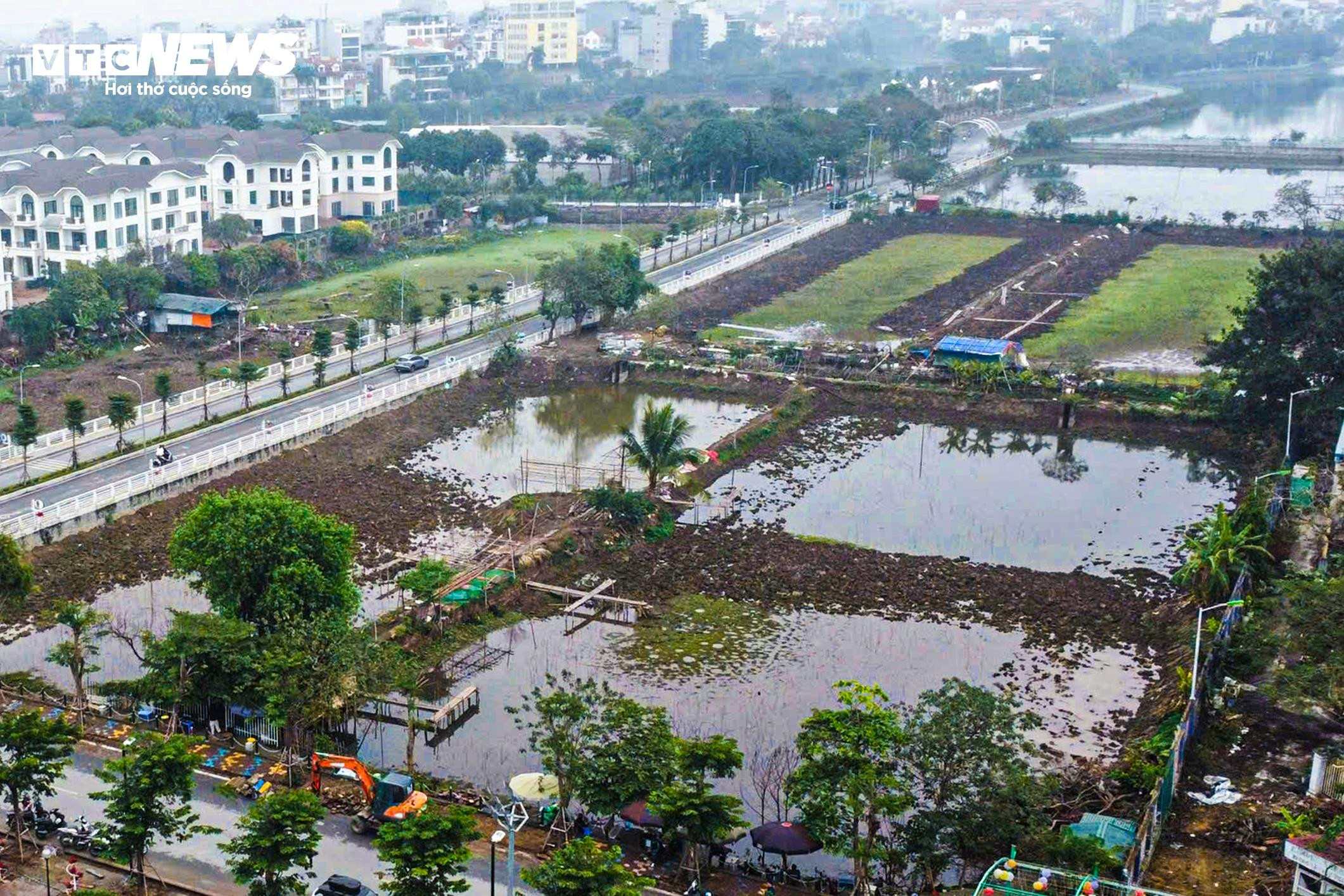 Hiện trạng nơi được cải tạo làm hồ trung gian hồi sinh sông Tô Lịch - 7