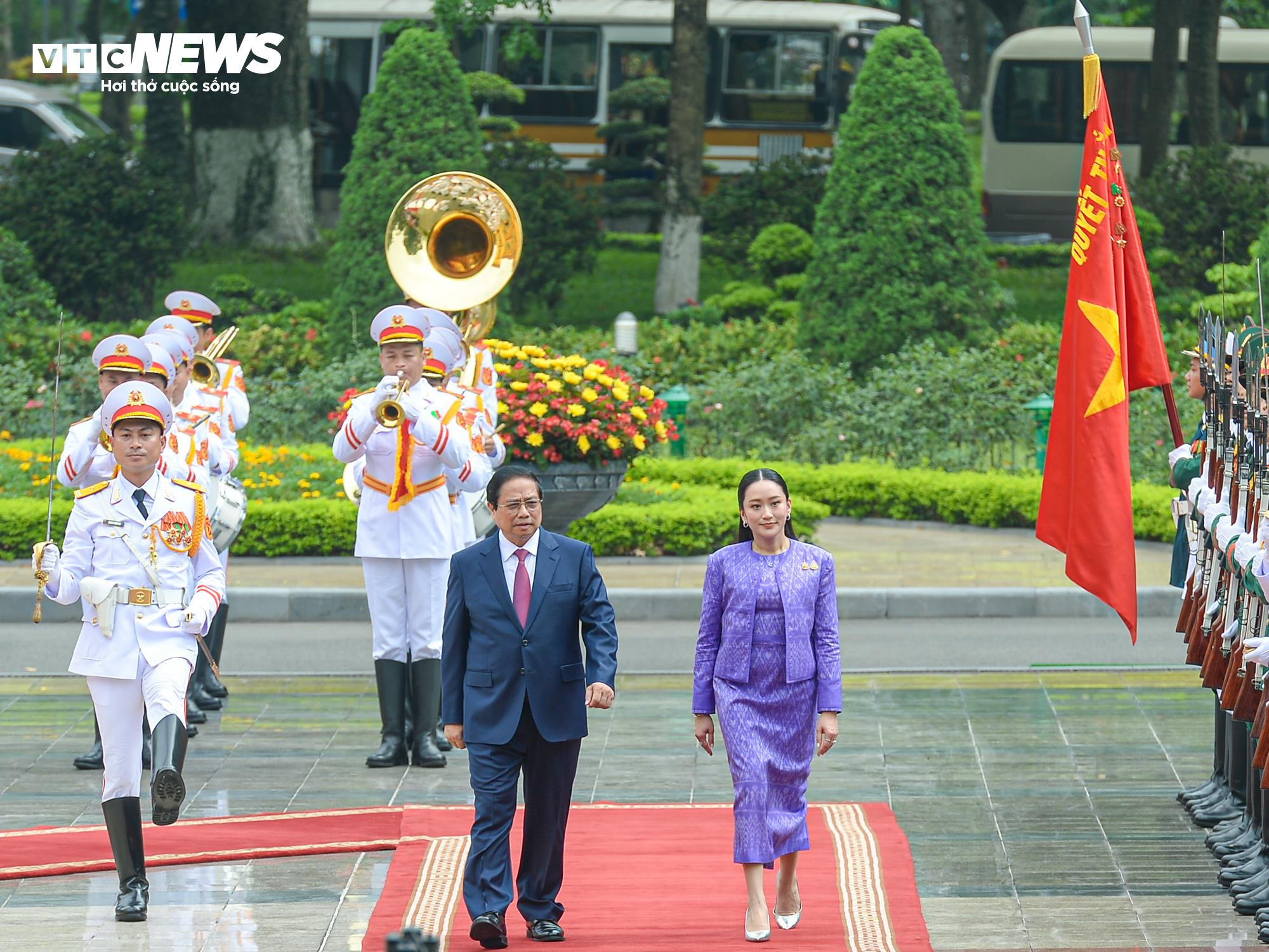 Thủ tướng Phạm Minh Chính chủ trì lễ đón Thủ tướng Thái Lan - 8