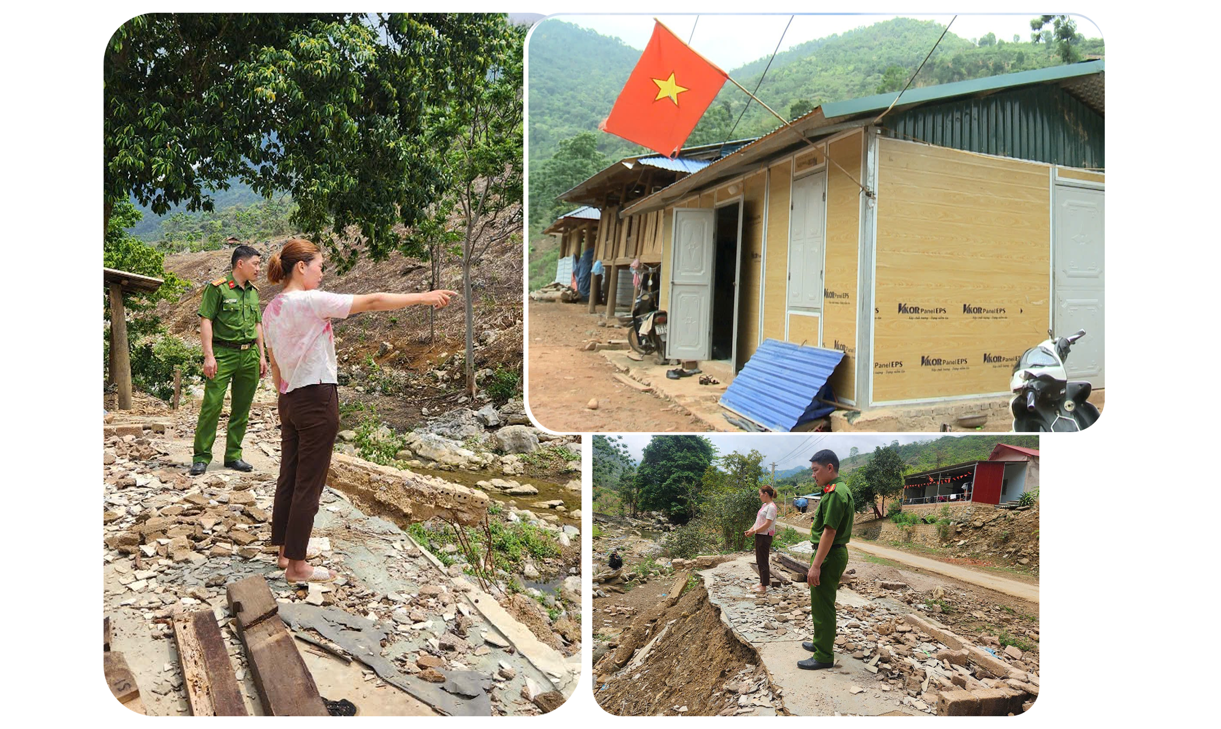 Dầm mưa xây nhà trong 24 giờ - Kỳ tích của chiến sĩ công an nhân dân - 2