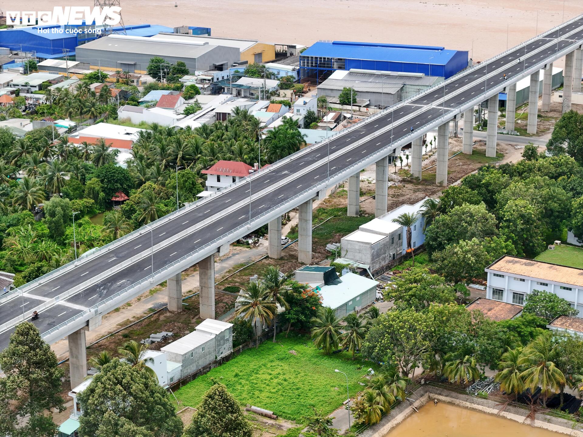 Toàn cảnh cầu Rạch Miễu 2 nối Đồng Tháp - Vĩnh Long trước giờ thông xe - 2