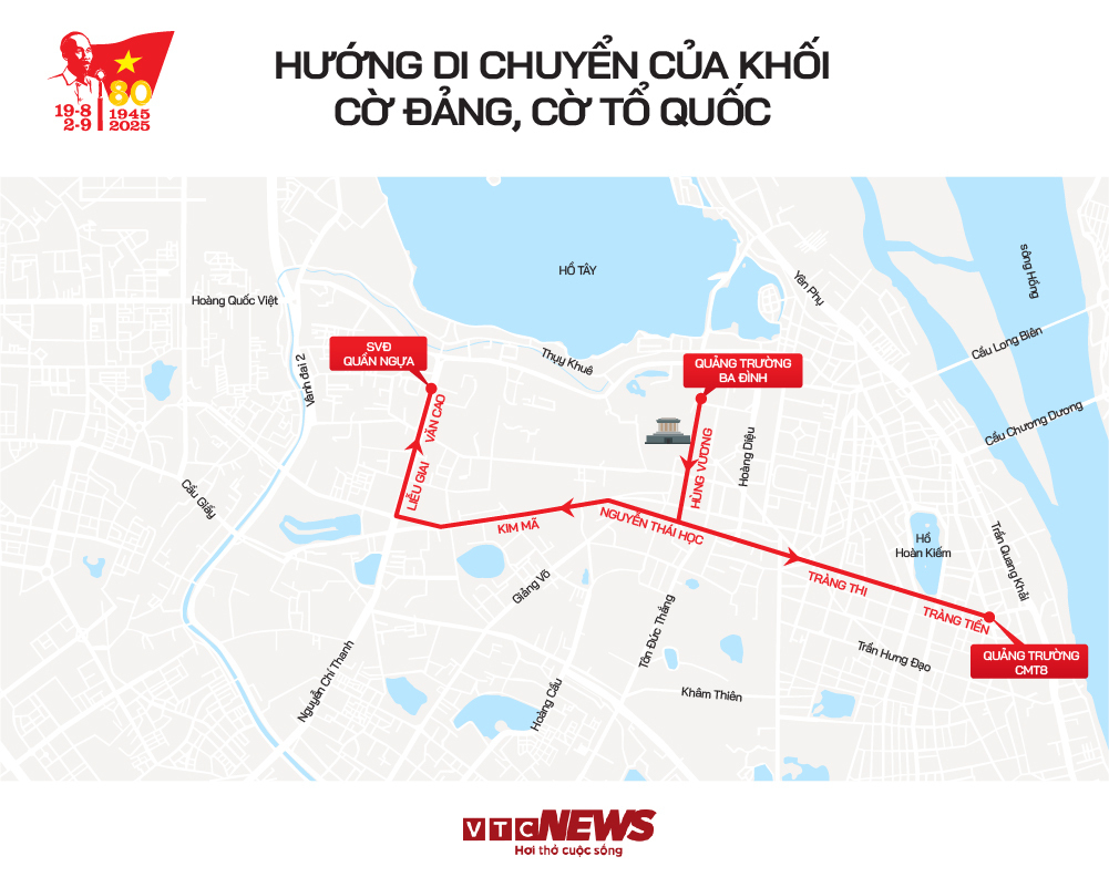 Infographic: Hướng di chuyển các khối diễu binh, diễu hành A80 và những vị trí xem đẹp nhất - 2