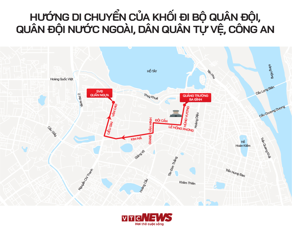 Infographic: Hướng di chuyển các khối diễu binh, diễu hành A80 và những vị trí xem đẹp nhất - 3