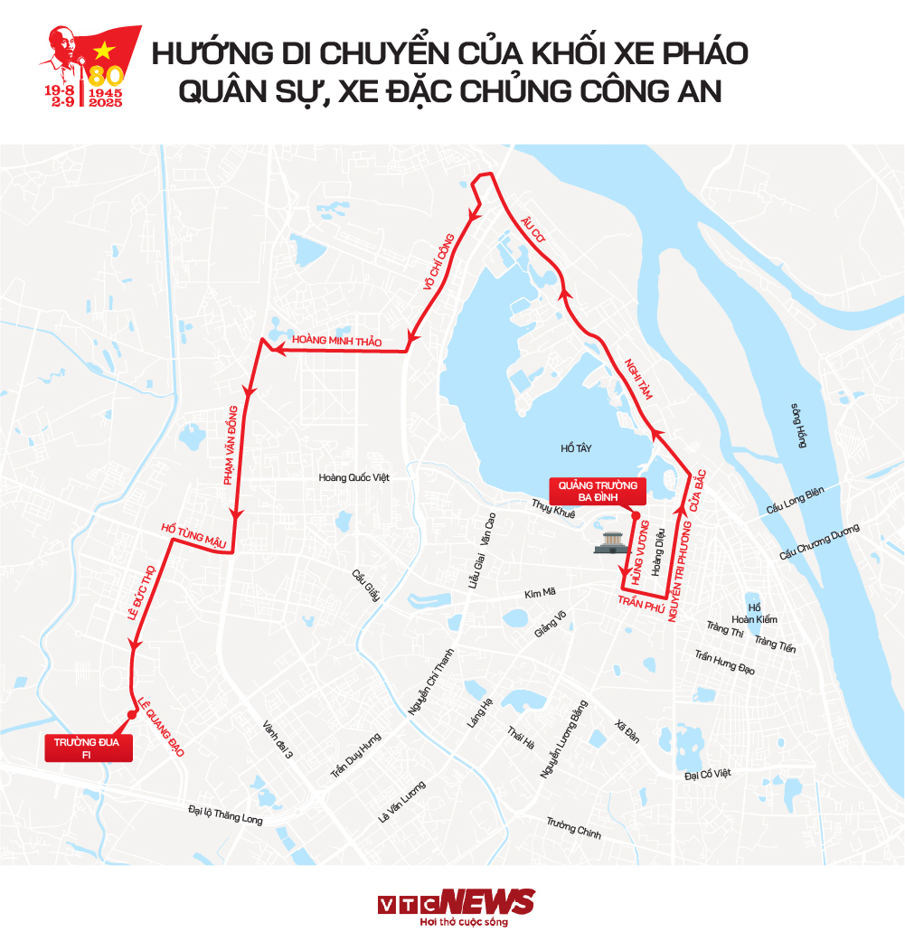 Infographic: Hướng di chuyển các khối diễu binh, diễu hành A80 và những vị trí xem đẹp nhất - 9