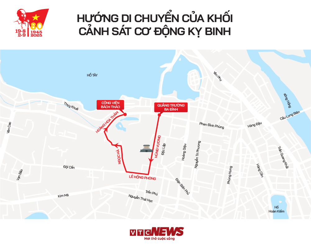 Infographic: Hướng di chuyển các khối diễu binh, diễu hành A80 và những vị trí xem đẹp nhất - 6