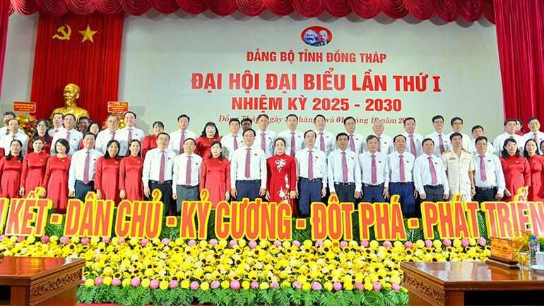 Toàn cảnh Đại hội Đảng bộ Đồng Tháp lần thứ I, nhiệm kỳ 2025-2030 - 1