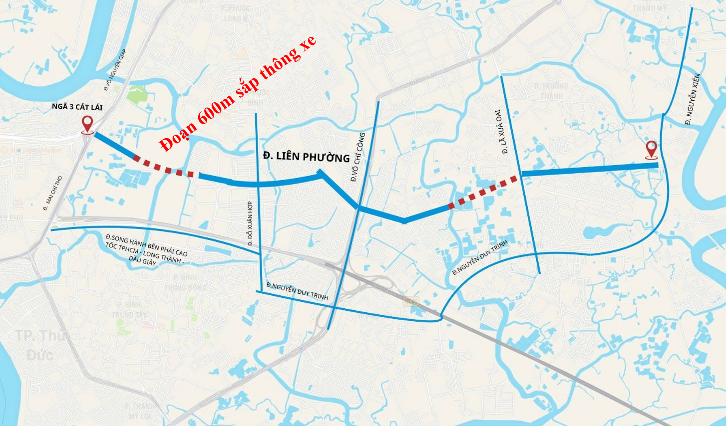 Cận cảnh đường Liên Phường sắp về đích, giảm áp lực giao thông khu Đông TP.HCM - 2