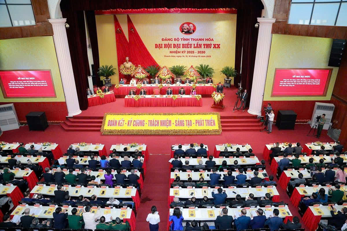 Ảnh: Thủ tướng Phạm Minh Chính dự Đại hội đại biểu Đảng bộ tỉnh Thanh Hoá - 1