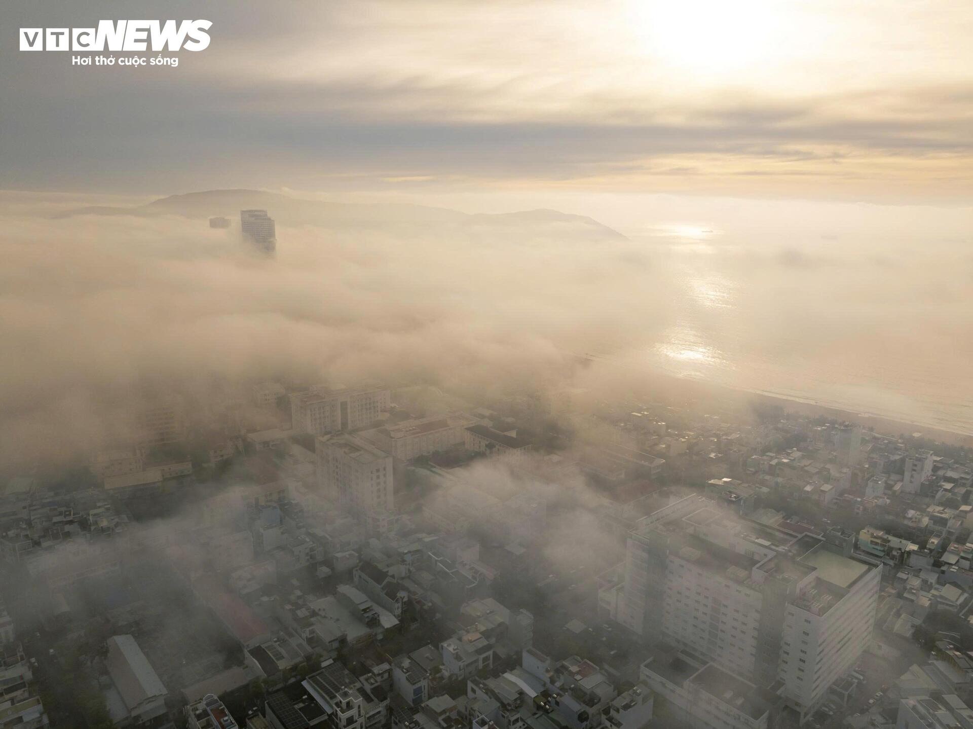 Sáng nay, phố biển Quy Nhơn ‘mơ màng’ trong sương - 8